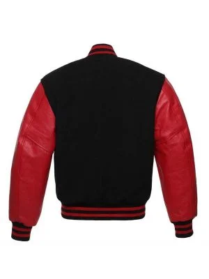 Black and Red Letterman Jacket