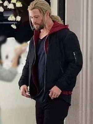 Alternative view of Chris Hemsworth Thor Love And Thunder Black Jacket