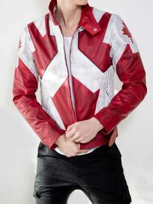 Mens Canuck Canadian Flag Leather Jacket