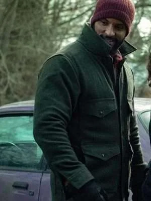 Alternative view of American Gods S03 Shadow Moon Green Jacket