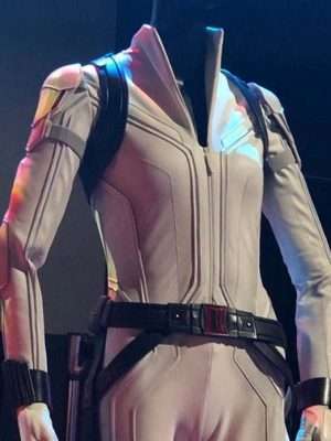 Alternative view of Black Widow White Leather Jacket