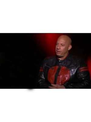 Alternative view of Bloodshot Vin Diesel Black And Red Leather Jacket