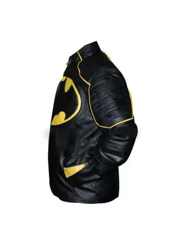 Batman Black & Yellow Leather Jacket - Image 3
