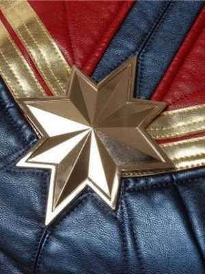 Alternative view of Captain Marvel Carol Danvers Red and Blue Vest