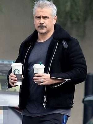 The Batman (2022) Colin Farrell Suede Jacket
