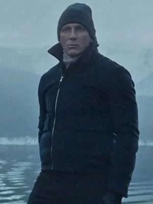 Alternative view of Daniel Craig Spectre James Bond Blue Wool Jacket