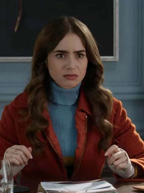 Emily In Paris Lily Collins Brown Jacket - Image 2