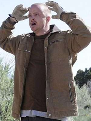 Alternative view of Aaron Paul Breaking Bad Brown Jacket