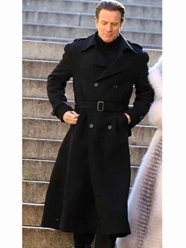 Halston Ewan McGregor Black Wool Coat - Image 3