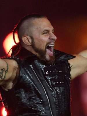 Alternative view of WWE Lance Archer Black Studded Vest