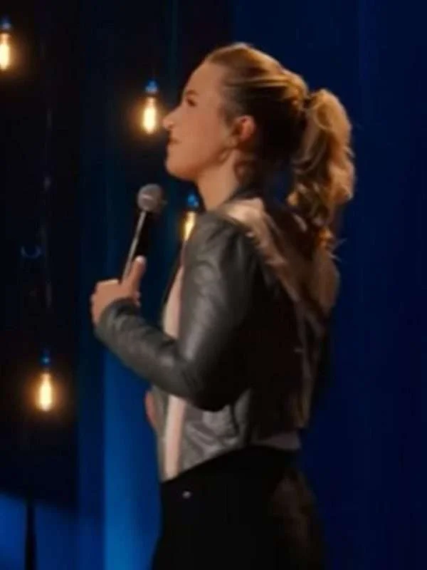 Look At You Taylor Tomlinson Cropped Leather Jacket - Image 3