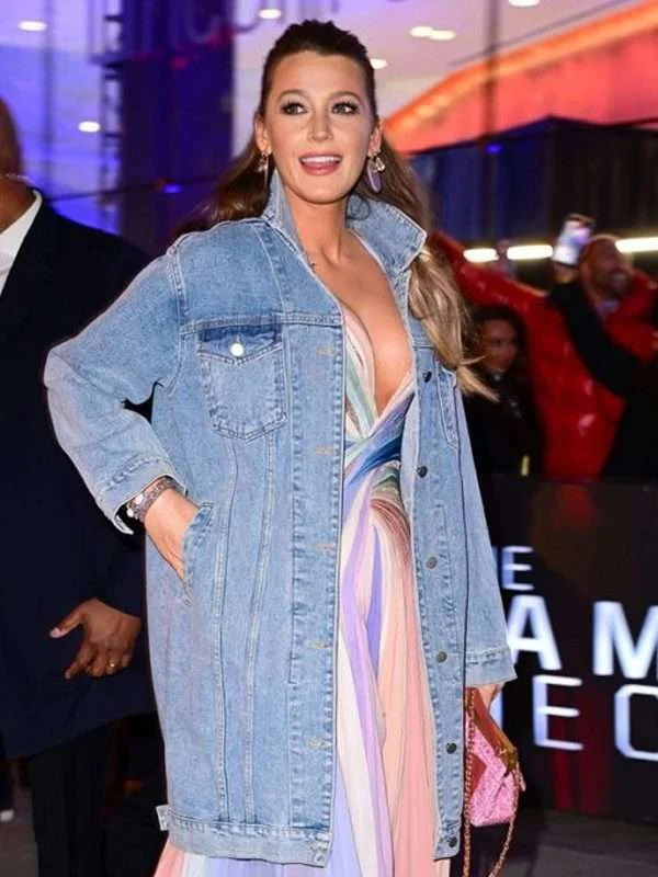 The Adam Project Blake Lively Denim Coat - Image 3