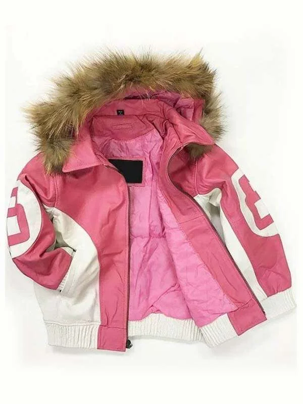 8 Ball Pink Hooded Jacket - Image 3
