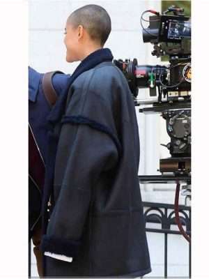 Alternative view of Gossip Girl 2021 Jordan Alexander Black Shearling Coat