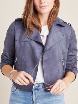 Jessica Davis 13 Reasons Why SO4 Grey Moto Jacket