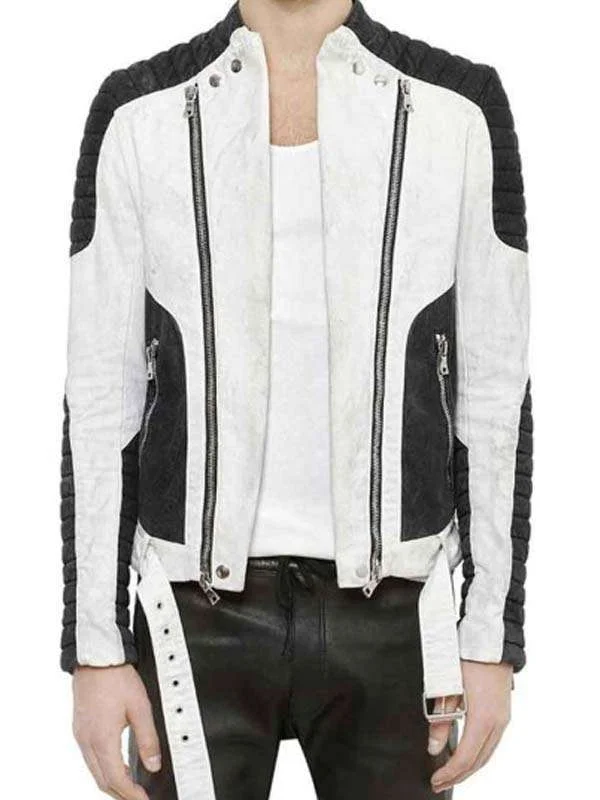 The Voice Nick Jonas Motorcycle Leather Jacket - Image 3