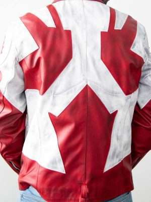 Alternative view of Mens Canuck Canadian Flag Leather Jacket
