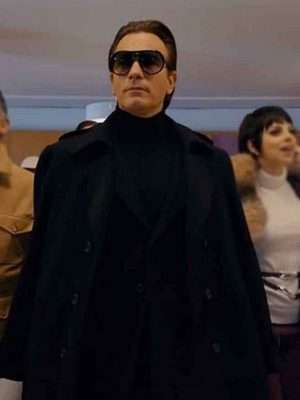 Alternative view of Halston Ewan McGregor Black Wool Coat