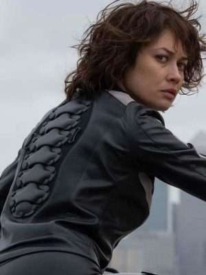 Alternative view of The Courier Olga Kurylenko Biker Jacket