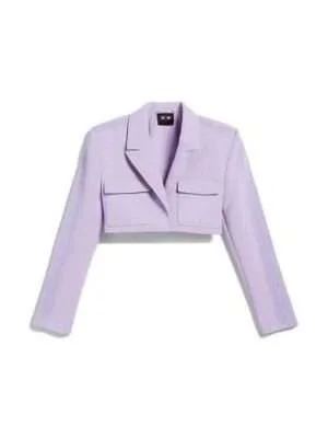 Alternative view of How I Met Your Father Valentina Purple Cropped Jacket