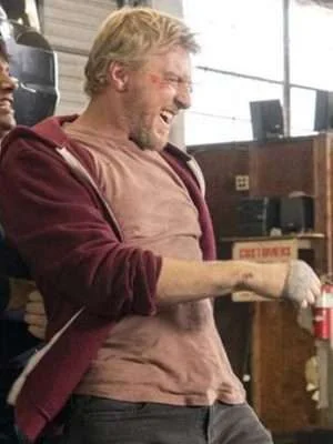 Alternative view of Cobra Kai Johnny Lawrence Maroon Hoodie