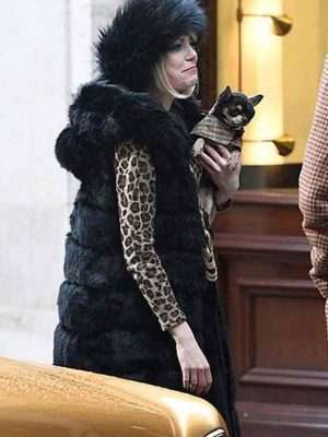 Alternative view of Cruella 2021 Emma Stone Fur Coat