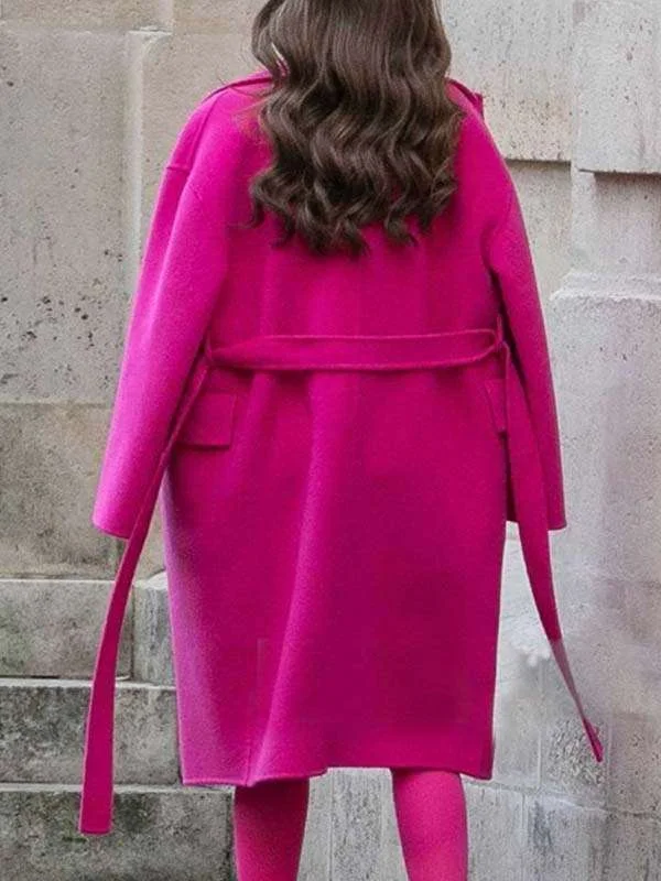 Emily In Paris Emily Cooper Pink Coat - Image 2