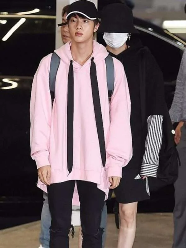 BTS Jinn Pink Hoodie - Image 3