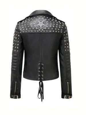 Alternative view of Black Studded Motorcycle Jacket
