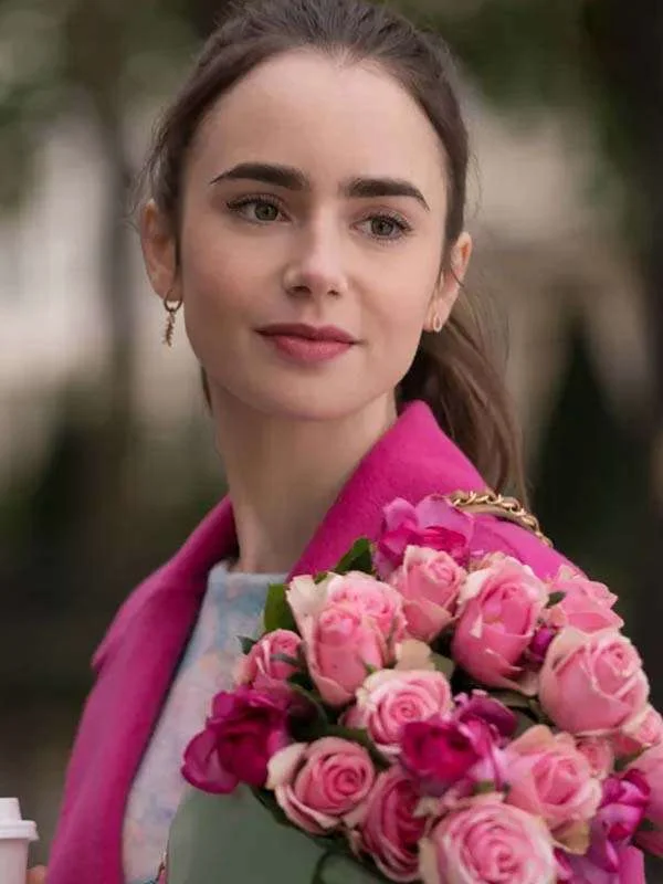 Emily In Paris Emily Cooper Pink Coat - Image 4