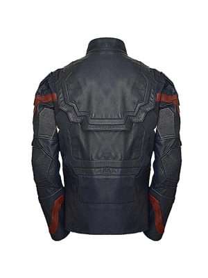 Alternative view of Civil War Captain America Leather Jacket