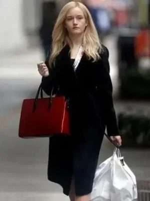 Inventing Anna Julia Garner Black Wool Coat