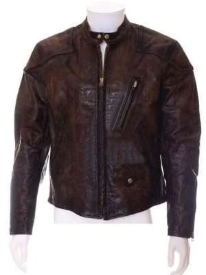 Venom Eddie Brock Brown Leather Jacket