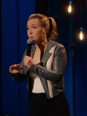 Alternative view of Look At You Taylor Tomlinson Cropped Leather Jacket