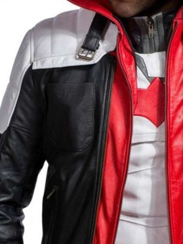 Batman Arkham Red Hood Leather Jacket - Image 5