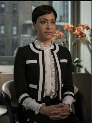 Alternative view of The Good Fight Lucca Quinn Black And White Trim Jacket