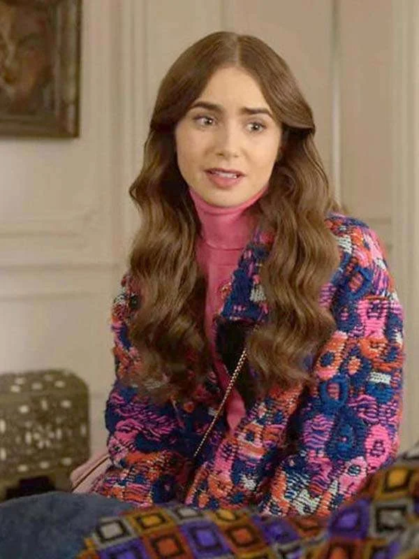 Emily In Paris Emily Cooper Floral Coat - Image 3