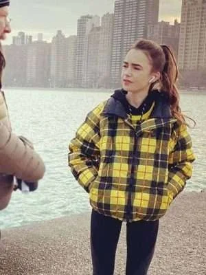 Emily In Paris Emily Cooper Yellow Plaid Jacket