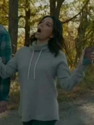 Alternative view of Unplugging 2022 Eva Longoria Grey Hoodie