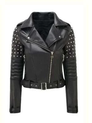 Black Studded Motorcycle Jacket