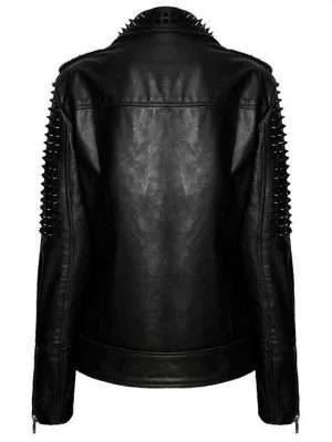 Alternative view of Black Spikes Studded Leather Jacket