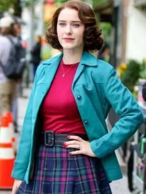 Rachel Brosnahan The Marvelous Mrs. Maisel Blue Jacket