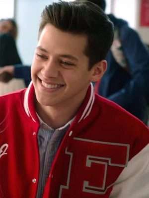 Alternative view of High School Musical - EJ Red Letterman Bomber Jacket