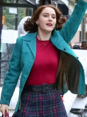 Alternative view of Rachel Brosnahan The Marvelous Mrs. Maisel Blue Jacket
