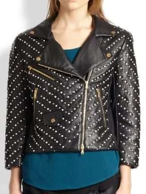 Alternative view of Black Studded Double Zipper Jacket