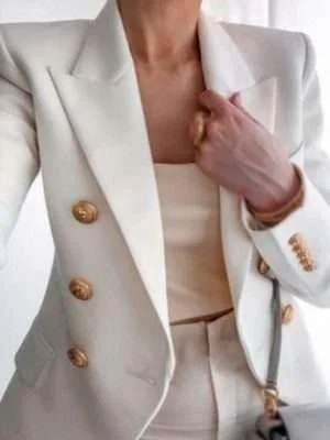 Alternative view of Aline Valérie Lemercier White Blazer