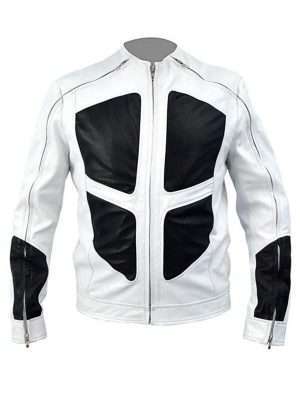 Deadpool 2 Shatterstar White Leather Jacket