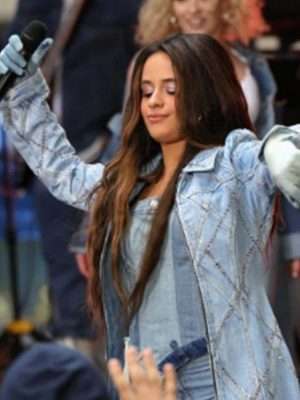 Alternative view of Blue Denim Camila Cabello Coat On Today