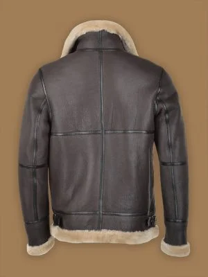 Alternative view of Men Dark Brown RAF Shearling Jacket