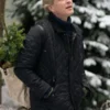 Cary Elwes A Castle for Christmas Myles Black Quilted Jacket